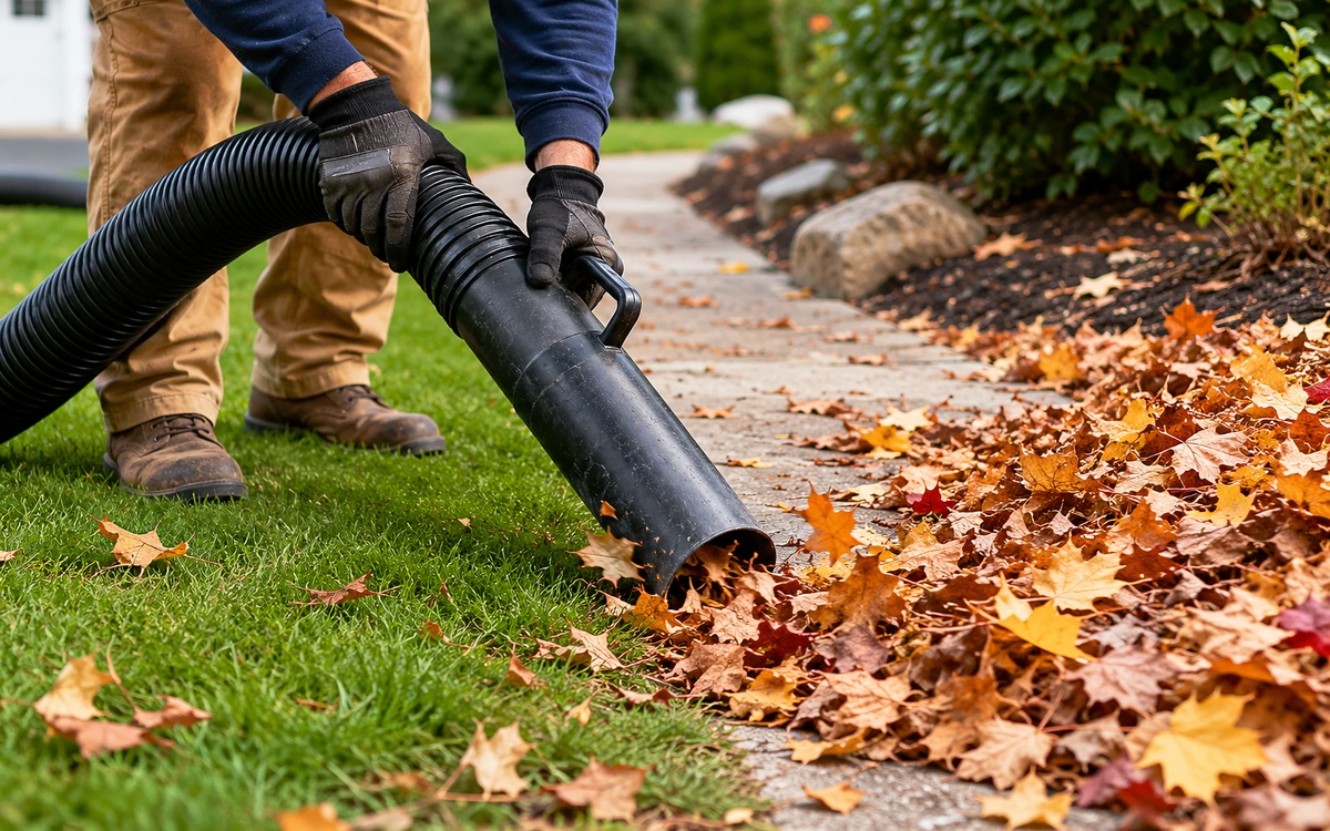 Leaf vacuuming contractor